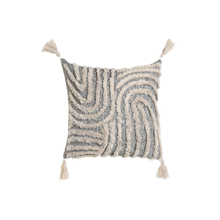 Pude Home ESPRIT Hvid Gr Kvaster Boho 45 x 15 x 45 cm #1