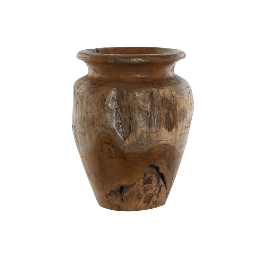 Vase Home ESPRIT Natur Mrkebrun Teak 34 x 34 x 40 cm #1