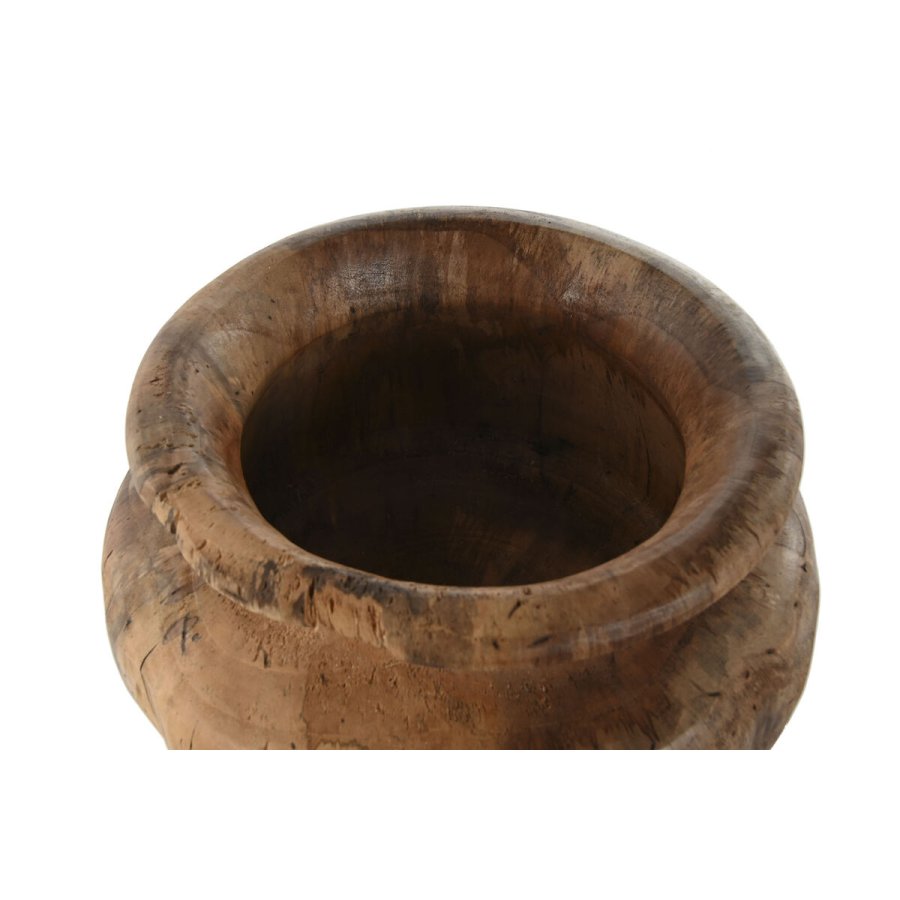 Vase Home ESPRIT Natur Mrkebrun Teak 30 x 30 x 20 cm #2