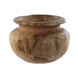 Vase Home ESPRIT Natur Mrkebrun Teak 30 x 30 x 20 cm #1