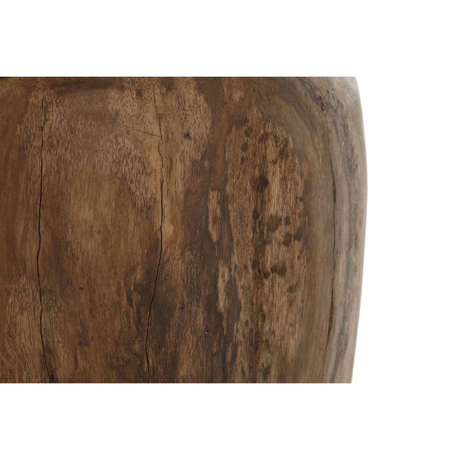 Vase Home ESPRIT Natur M�rkebrun Teak 25 x 25 x 40 cm #2