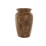 Vase Home ESPRIT Natur M�rkebrun Teak 25 x 25 x 40 cm #1