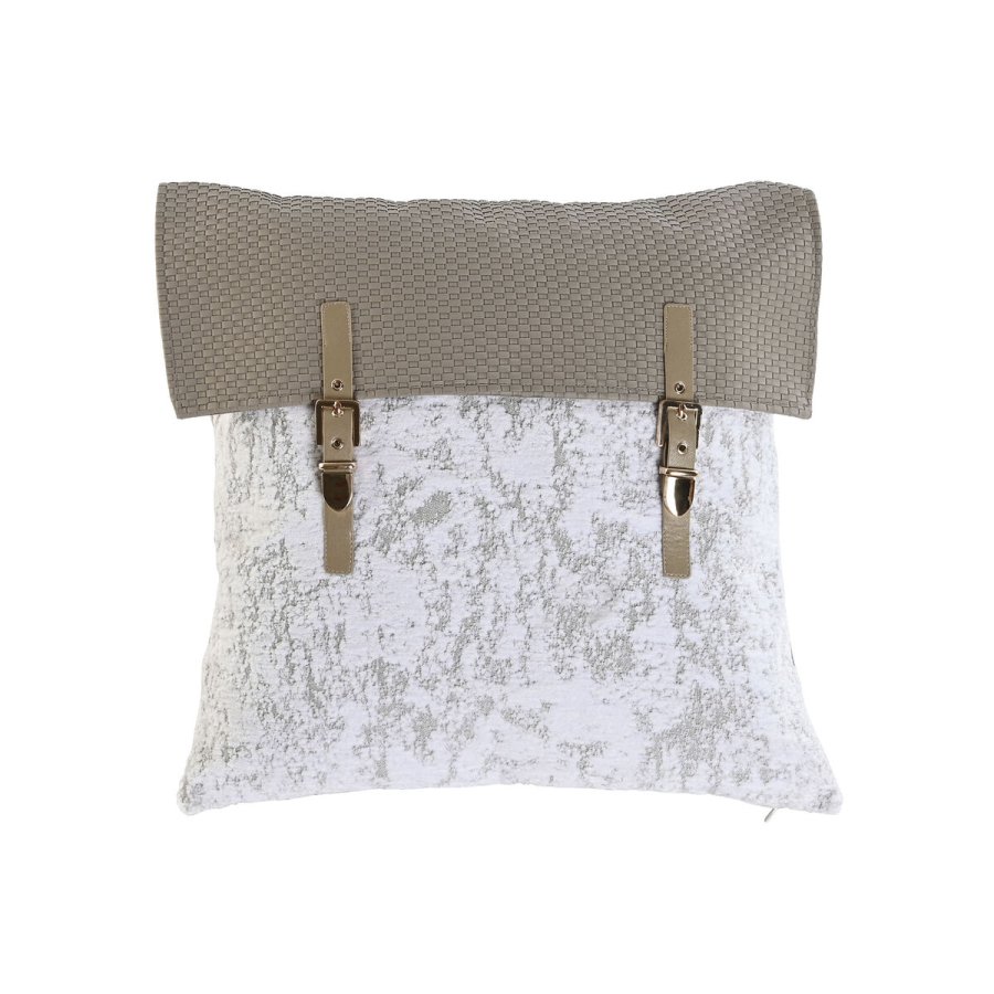 Pude Home ESPRIT Hvid 45 x 10 x 45 cm #1