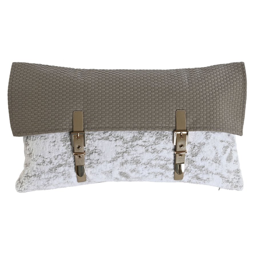 Pude Home ESPRIT Hvid Beige 50 x 10 x 30 cm #1