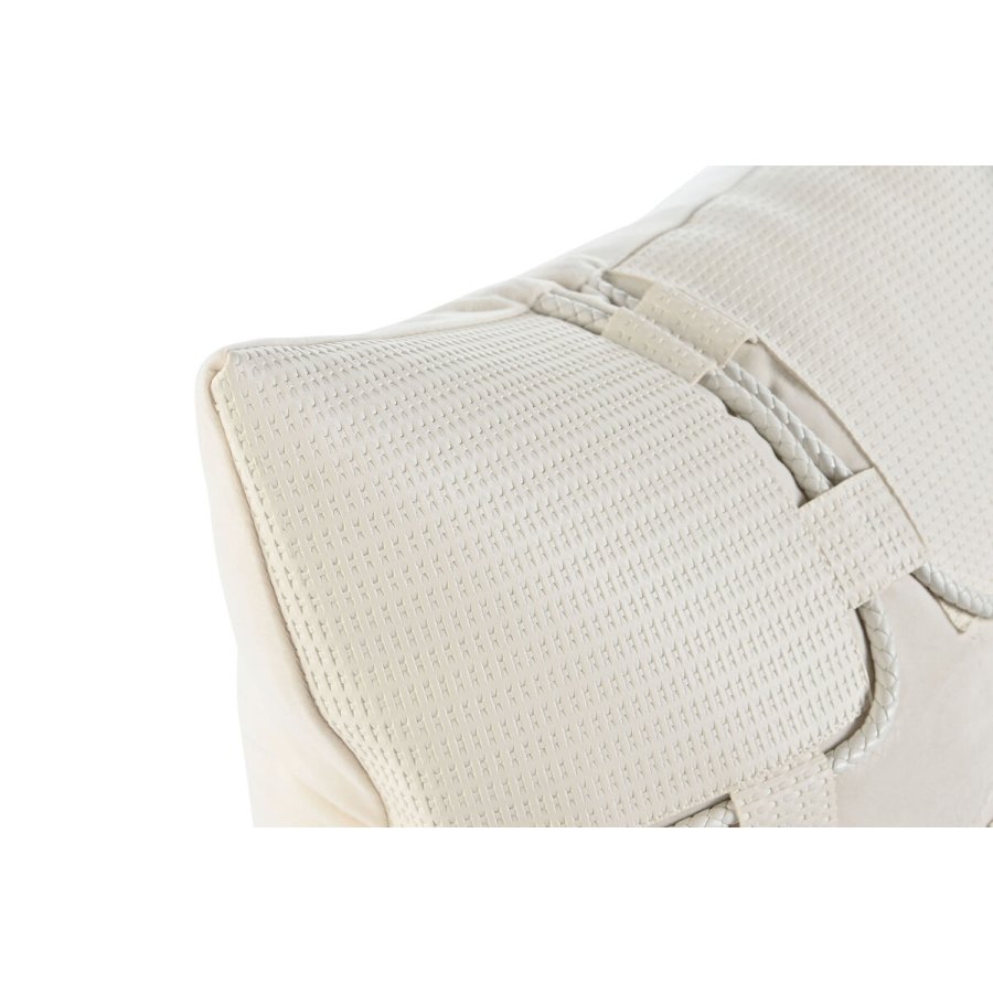 Pude Home ESPRIT Hvid 45 x 10 x 45 cm #3