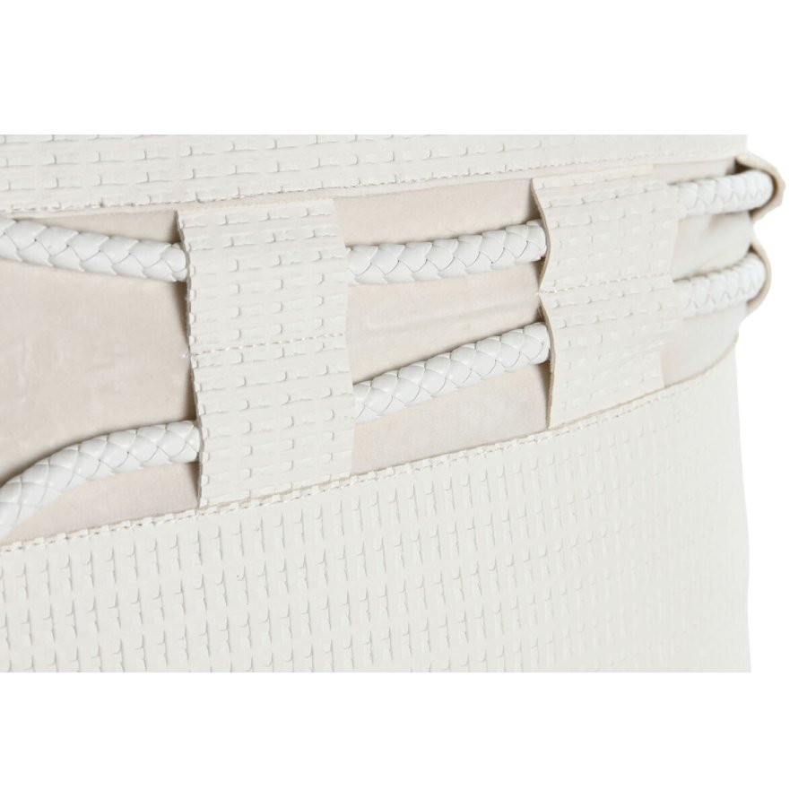 Pude Home ESPRIT Hvid 45 x 10 x 45 cm #4