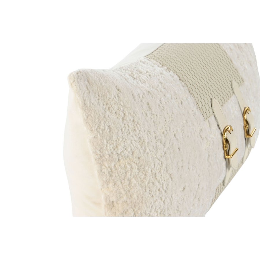 Pude Home ESPRIT Hvid 50 x 10 x 30 cm #2