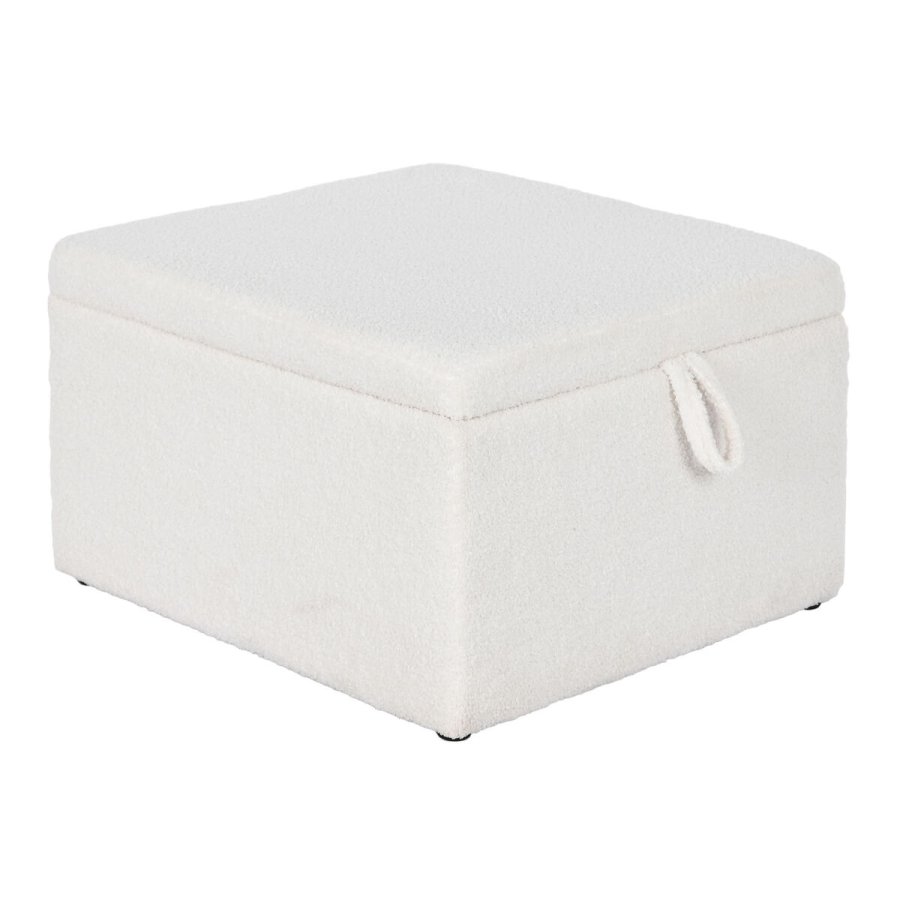 Stol Home ESPRIT Hvid Polyester Tr MDF 60 x 60 x 36 cm #1