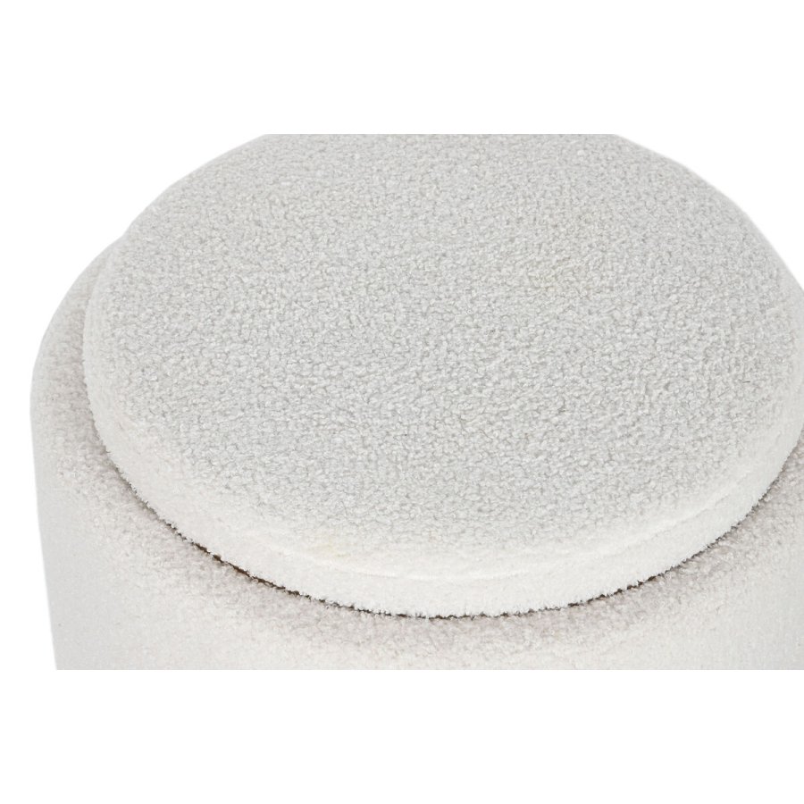 Stol Home ESPRIT Hvid Polyester Gummitr Tr MDF 48 x 48 x 43 cm #5