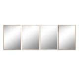 Vgspejl Home ESPRIT Hvid Brun Beige Gr Krystal polystyren 63,3 x 2,6 x 89,6 cm (4 enheder) #1