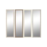 Vgspejl Home ESPRIT Hvid Brun Beige Gr Krystal polystyren 36 x 2 x 125 cm (4 enheder) #1