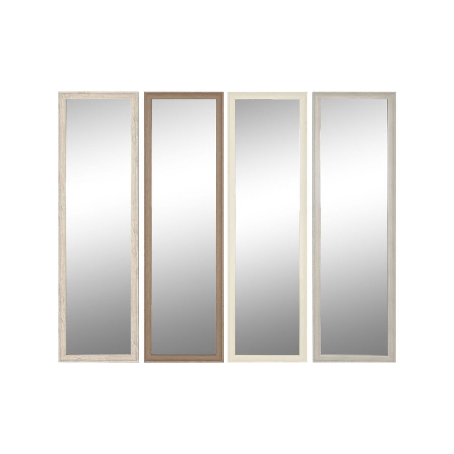 Vgspejl Home ESPRIT Hvid Brun Beige Gr Krystal polystyren 36 x 2 x 125 cm (4 enheder) #1