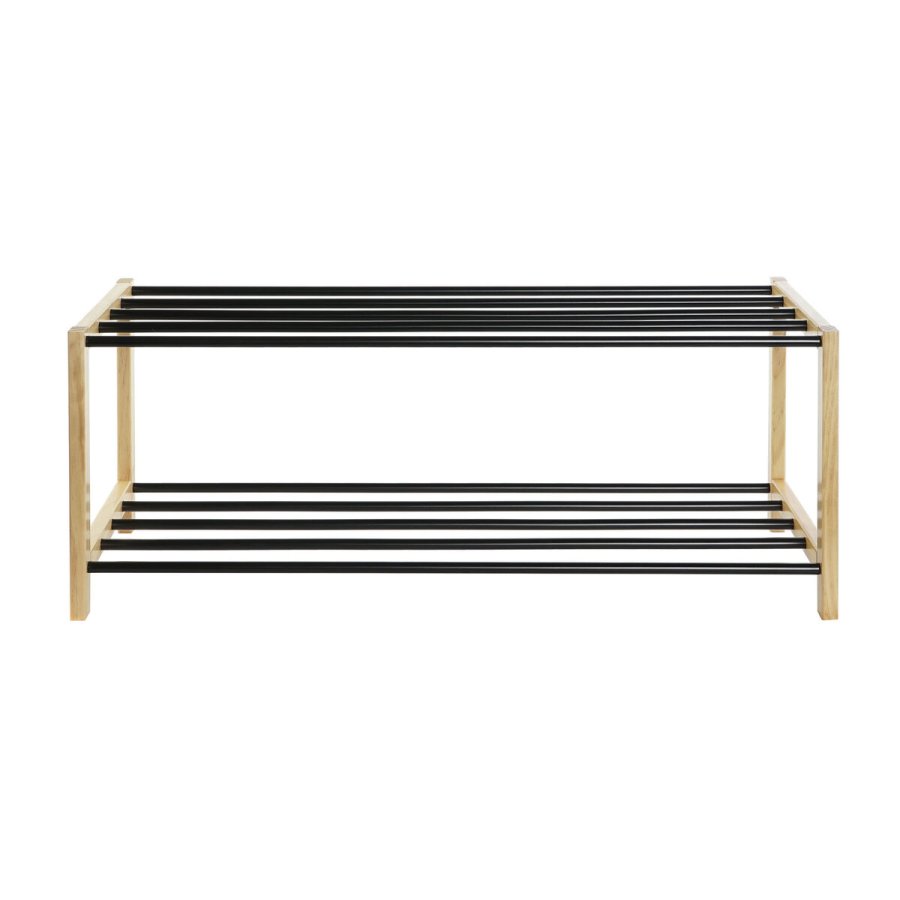 Skostativ Home ESPRIT Sort Natur 80 x 31 x 32 cm #13