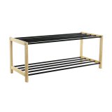 Skostativ Home ESPRIT Sort Natur 80 x 31 x 32 cm #1