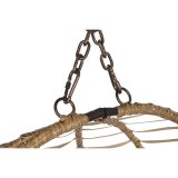 H�ngende havestol Home ESPRIT M�rkebrun Lys brun Aluminium syntetisk spanskr�r 107 x 105 x 108 cm #5