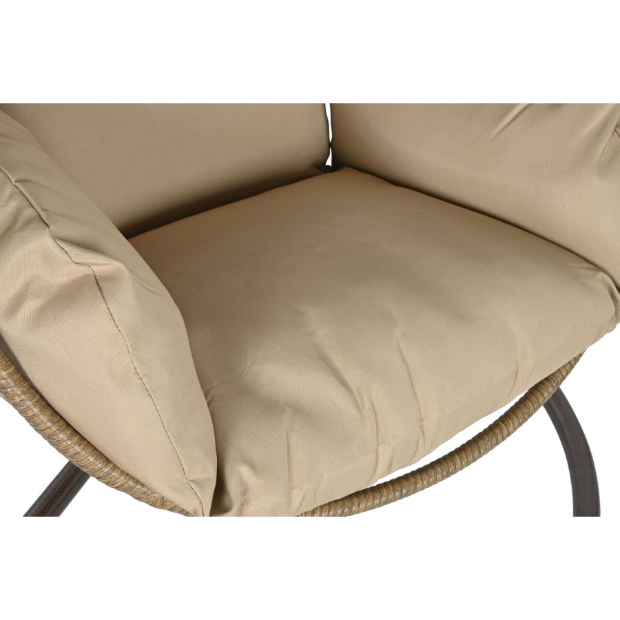 H�ngende havestol Home ESPRIT M�rkebrun Lys brun Aluminium syntetisk spanskr�r 92 x 66 x 119 cm #2