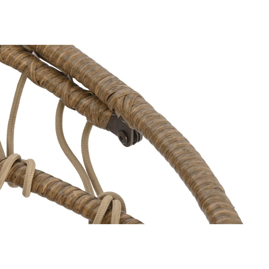 H�ngende havestol Home ESPRIT M�rkebrun Lys brun Aluminium syntetisk spanskr�r 92 x 66 x 119 cm #3