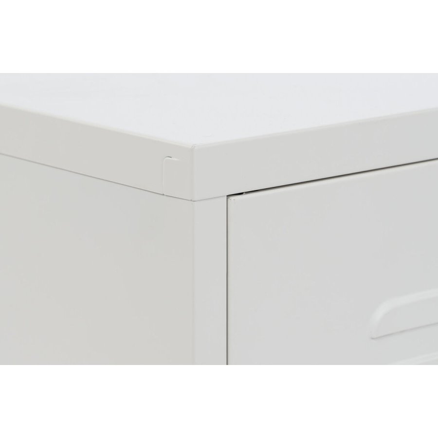 Natbord Home ESPRIT Hvid Metal 35 x 35 x 51 cm #9