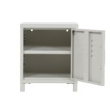 Natbord Home ESPRIT Hvid Metal 35 x 35 x 51 cm #13