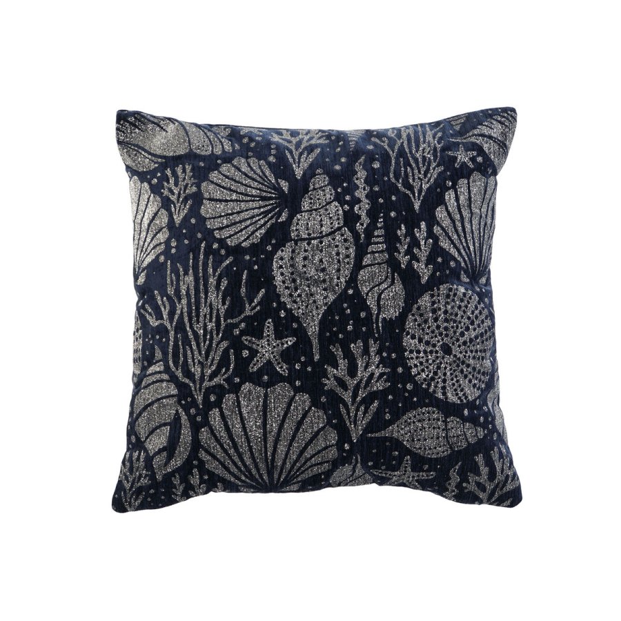Pude Home ESPRIT Slvfarvet Marinebl Middelhavet 45 x 15 x 45 cm #1