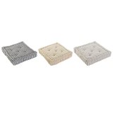 Pude Home ESPRIT Gul Beige Middelhavet 56 x 56 x 13 cm (3 enheder) #1