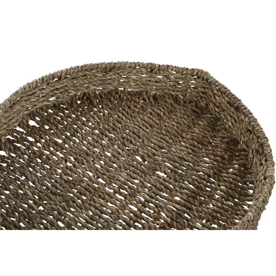 Bakkes�t Home ESPRIT Natur Metal 49 x 33 x 6 cm (2 enheder) #2