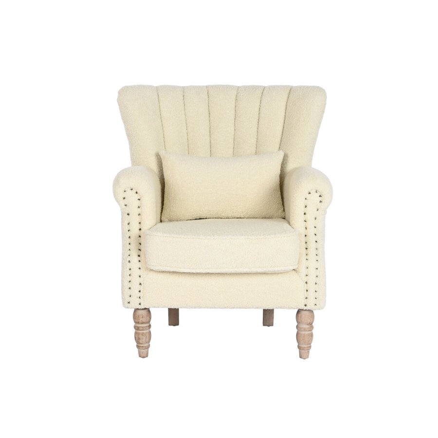 Lnestol Home ESPRIT Hvid Natur Gummitr 73 X 65 X 87 cm #6