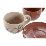 Dele kaffekopst Home ESPRIT Gul Beige Terrakotta Syren Metal Dolomite 180 ml #7