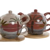 Tekande Home ESPRIT Hvid Beige Terrakotta Lyserd Dolomite 750 ml (2 enheder) #4