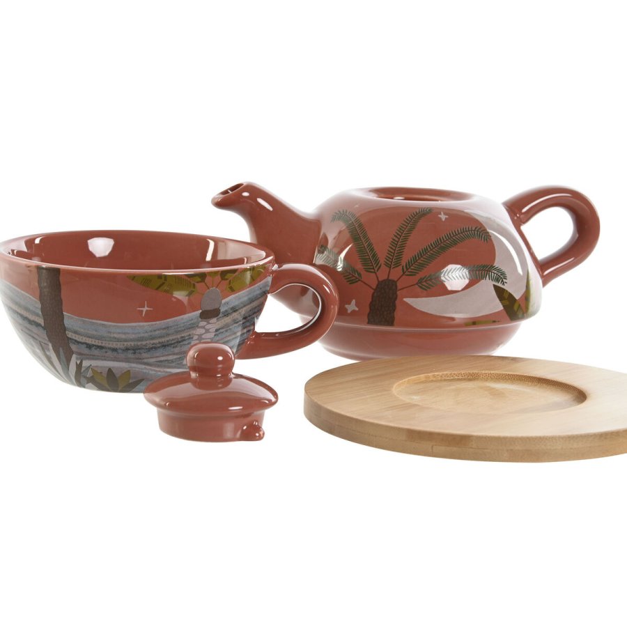 Tekande Home ESPRIT Hvid Beige Terrakotta Lyserd Dolomite 750 ml (2 enheder) #7