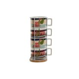 Dele kaffekopst Home ESPRIT Bl Grn Pink Syren Metal Bambus Dolomite 260 ml #10