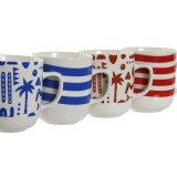 Krus Home ESPRIT Bl Rd Porceln Boho 380 ml (4 enheder) #4