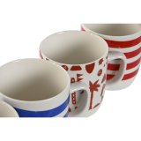 Krus Home ESPRIT Bl Rd Porceln Boho 380 ml (4 enheder) #7