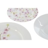Madlavningsst Home ESPRIT Hvid Grn Pink Porceln 18 Dele 27 x 27 x 2 cm #4