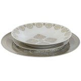Madlavningsst Home ESPRIT Bl Beige Porceln 18 Dele 27 x 27 x 2 cm #4
