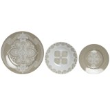 Madlavningsst Home ESPRIT Bl Beige Porceln 18 Dele 27 x 27 x 2 cm #13