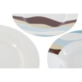 Madlavningsst Home ESPRIT Bl Grn Porceln Tropisk 18 Dele 27 x 27 x 2 cm #4