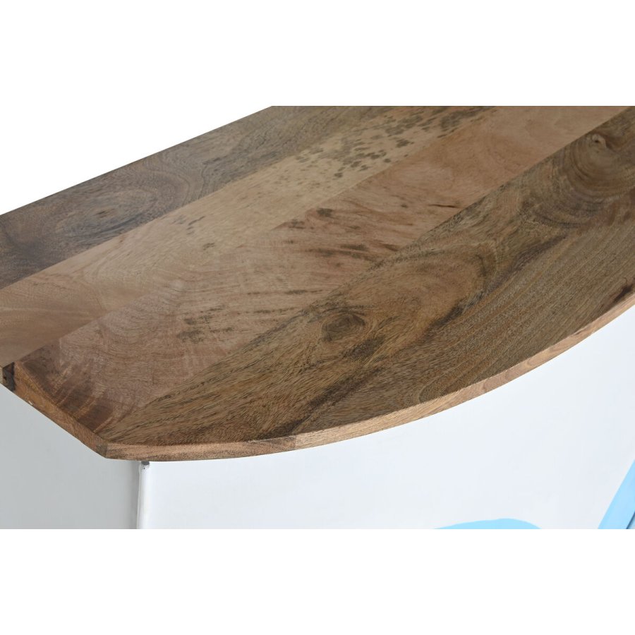 Bar-mbler Home ESPRIT Hvid Brun Turkisbl 157 x 52 x 90 cm #4