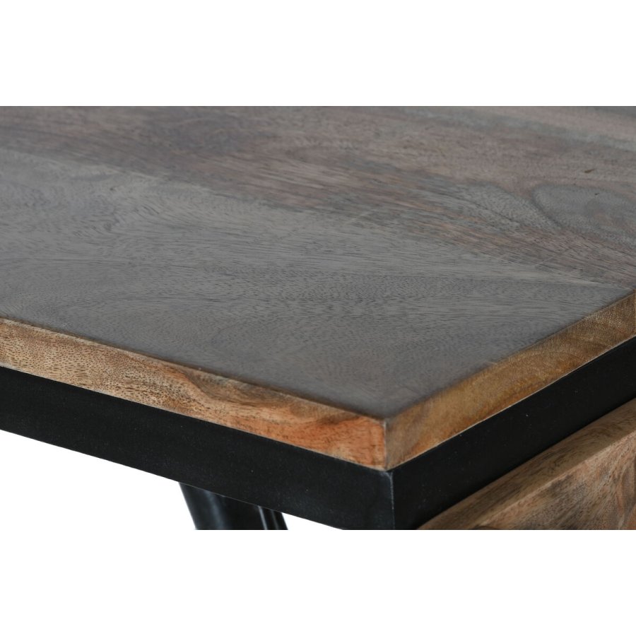 Konsol Home ESPRIT Gul Brun Sort Jern Mangotr� 195 x 40 x 91 cm #2