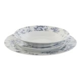 Madlavningsst Home ESPRIT Bl Porceln Floral 18 Dele 27 x 27 x 2 cm #10