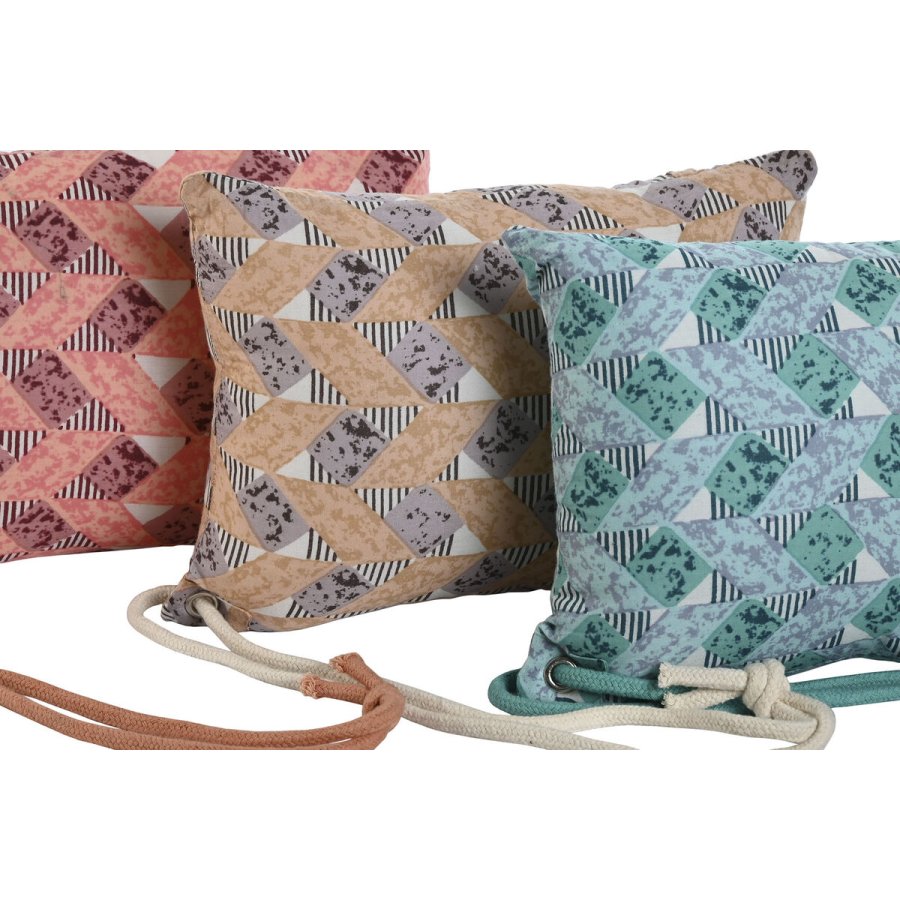 Pude Home ESPRIT Brun Turkisbl Koral 30 x 10 x 20 cm (3 enheder) #2