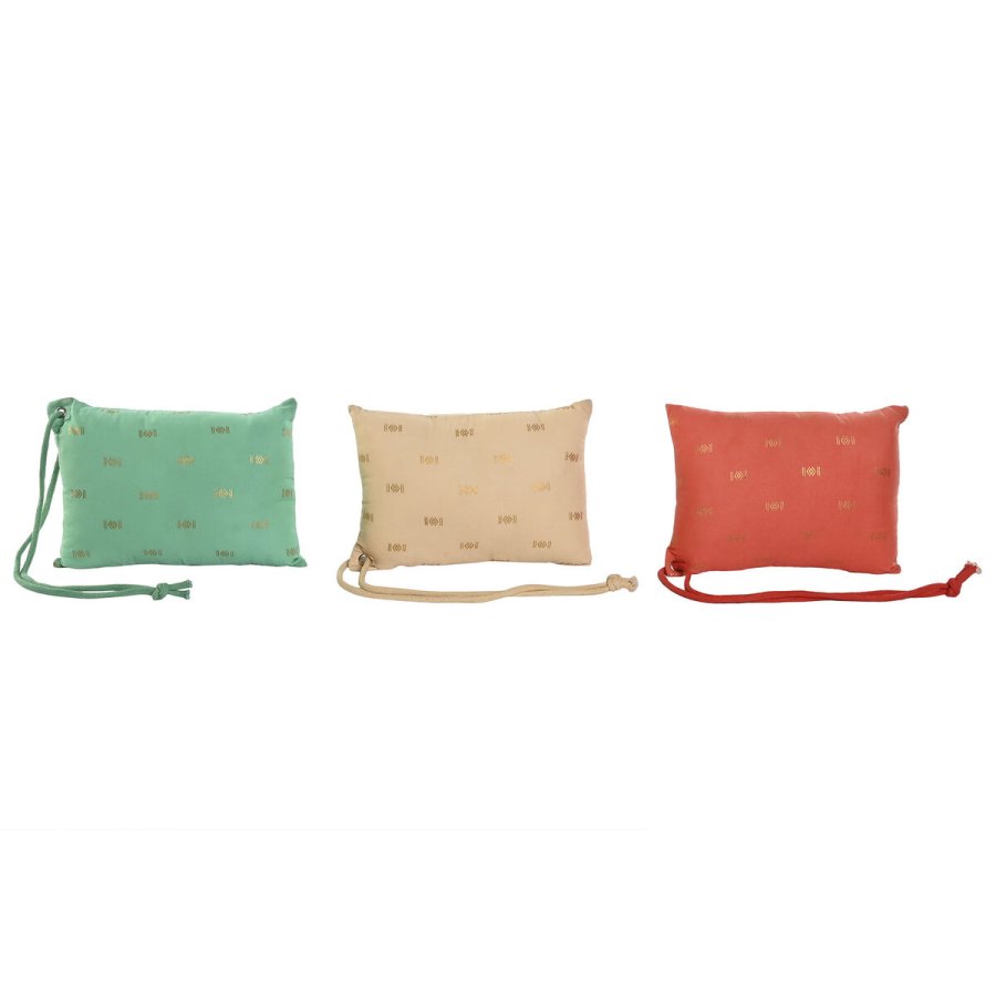 Pude Home ESPRIT Grn Beige Koral 30 x 10 x 20 cm (3 enheder) #1
