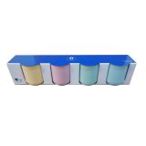 Dele kaffekopst Home ESPRIT Gul Bl Grn Pink Porceln 110 ml 4 Dele #10