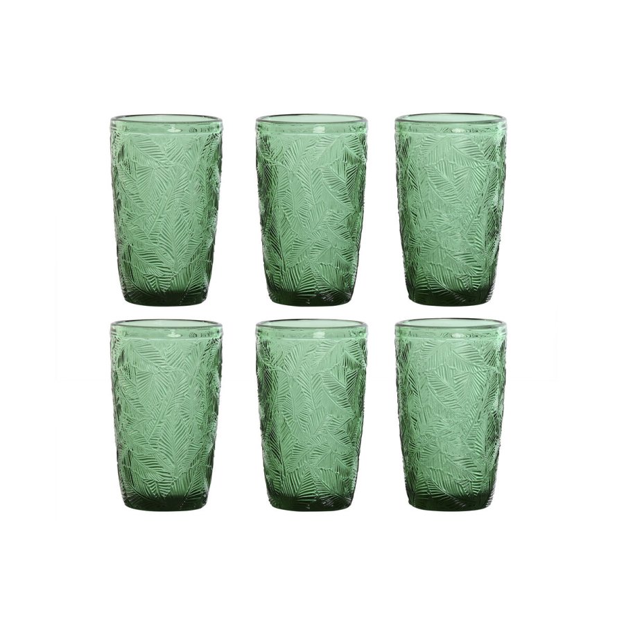 Glasst Home ESPRIT Grn Krystal Med relief 370 ml (6 enheder) #1