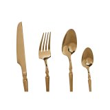 Bestik Home ESPRIT Gylden Rustfrit stl 3 x 1,5 x 15 cm 16 Dele #4