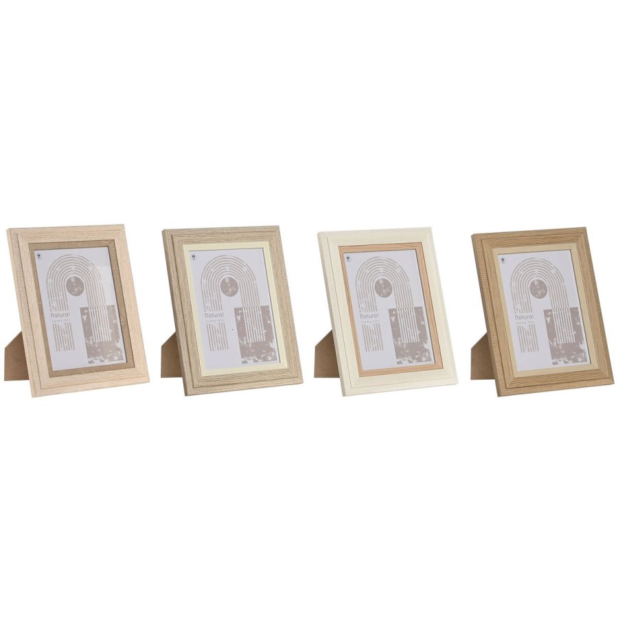Fotoramme Home ESPRIT Multifarvet Aluminium Krystal Tr MDF Scandi 16 x 2,8 x 21 cm (4 enheder) #1