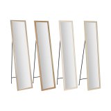 Pkldningsspejl Home ESPRIT Hvid Brun Beige Gr 35,5 x 40 x 155 cm (4 enheder) #1