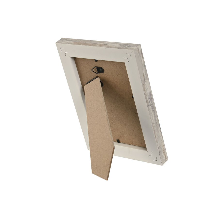 Fotoramme Home ESPRIT Hvid Natur Krystal polystyren Skandinavisk 14,5 x 2 x 20 cm (2 enheder) #9