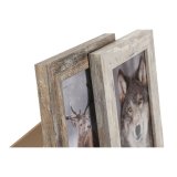 Fotoramme Home ESPRIT Hvid Natur Aluminium Krystal polystyren Scandi 16 x 2 x 22 cm (2 enheder) #5
