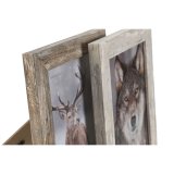 Fotoramme Home ESPRIT Hvid Natur Krystal polystyren Skandinavisk 19,5 x 2 x 24,5 cm (2 enheder) #5